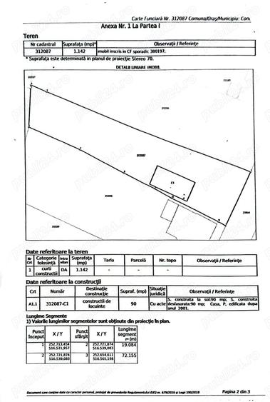 Casă cu 2 camere cu Teren 1142 Mp în Milova