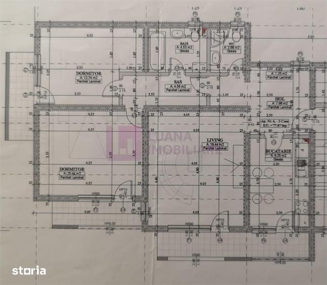 Apartament cu 3 camere decomandat în Ștrand