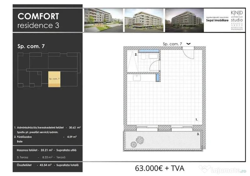 Spațiu comercial, de 44 mp, în Central