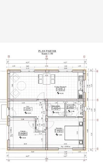 Casă cu 3 camere cu Teren 400 Mp în Nord