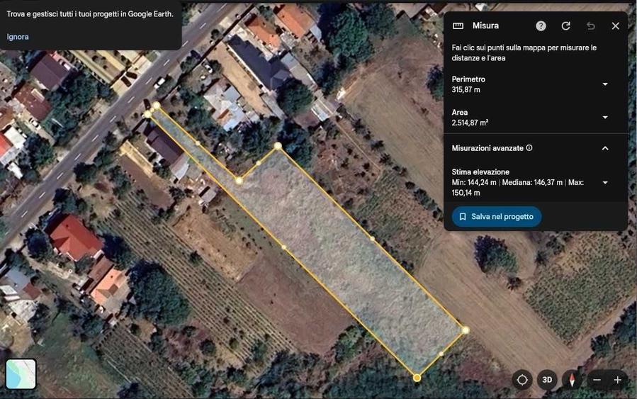 Teren de 2500 mp, în Merei