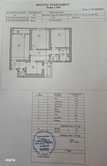 Apartament cu 3 camere în Central
