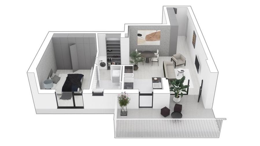 Apartament cu 2 camere decomandat în Mehala
