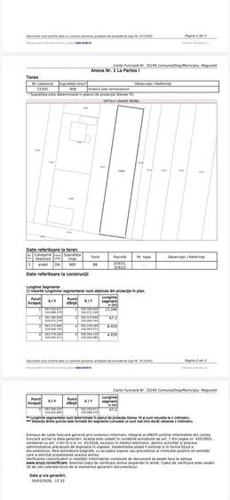 Teren de 900 mp, în Exterior Vest