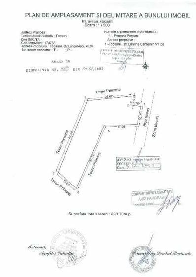 Vand teren intravilan 831 mp Longinescu, Focsani - 3