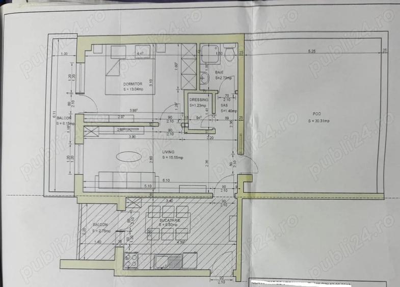 Apartament cu 3 camere decomandat în Babadag