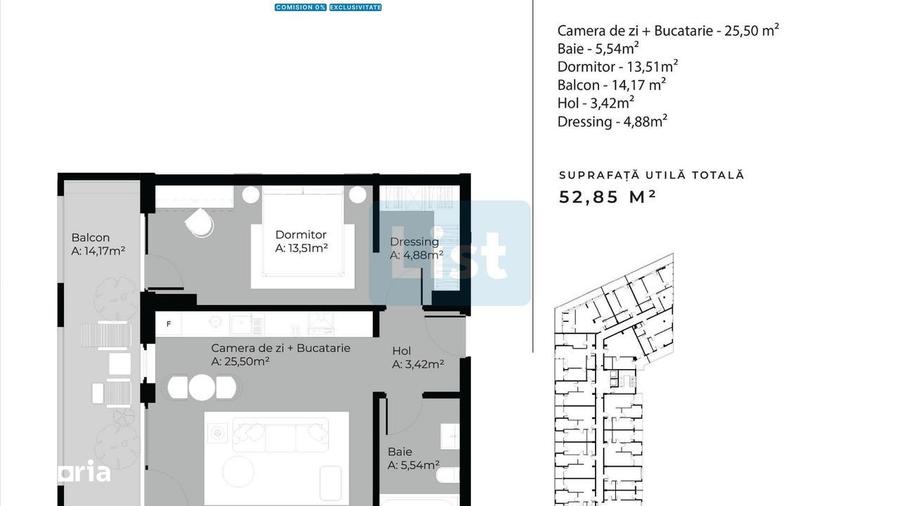 Apartament cu 2 camere în Sopor