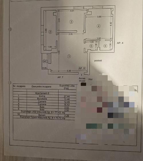 Apartament cu 3 camere decomandat, mobilat în Inel I