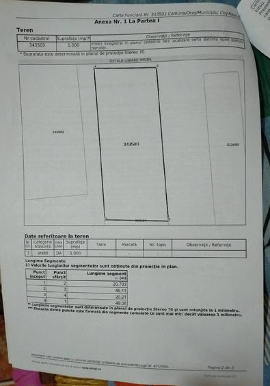 Teren de 1000 mp, în Sopor
