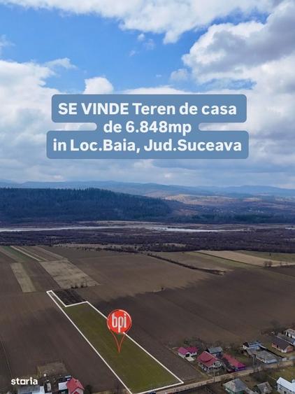 Teren de 6848 mp, în Baia