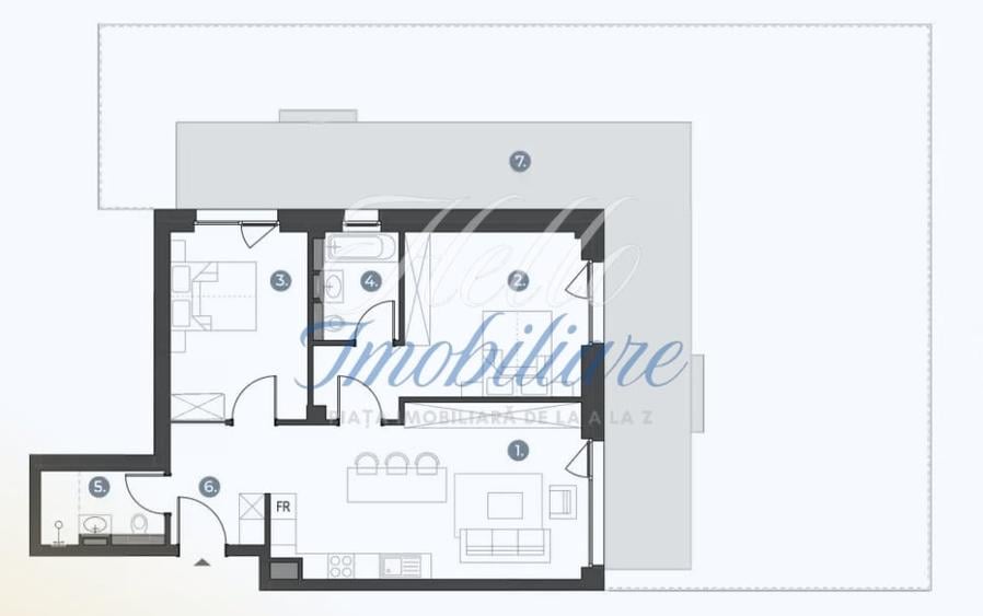 Apartament cu 3 camere în Bună Ziua