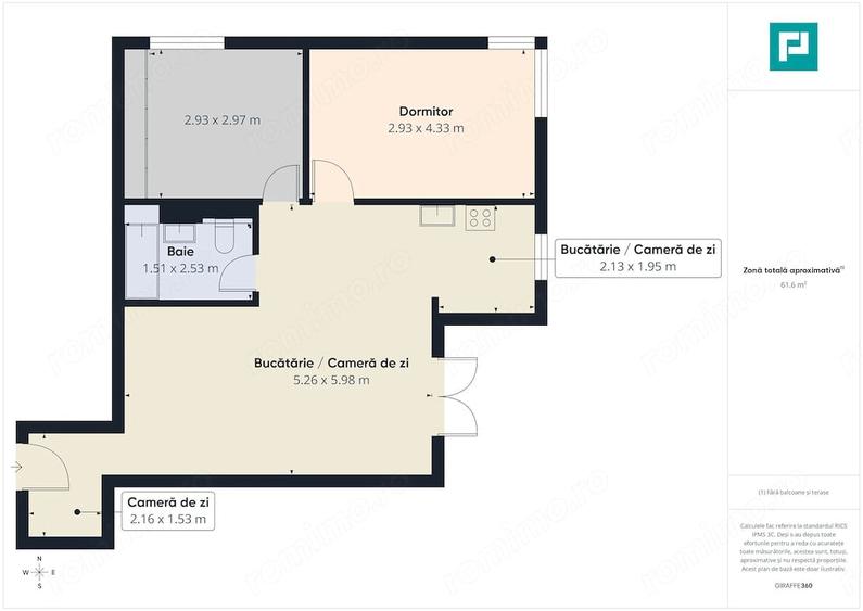 Apartament cu 3 camere semidecomandat în Confecții