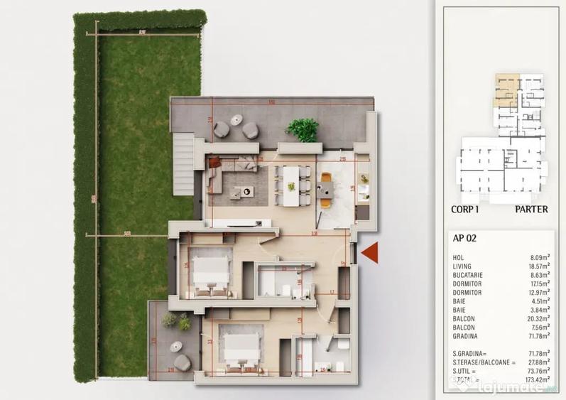 Finalizare 2027 | Parter, 74 mp +Gradina 70mp +Balcon 23mp | - Bucuresti (Bucuresti-Ilfov) - 4