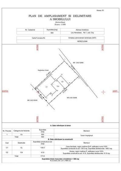 Casă cu 4 camere cu Teren 100 Mp în Hereclean