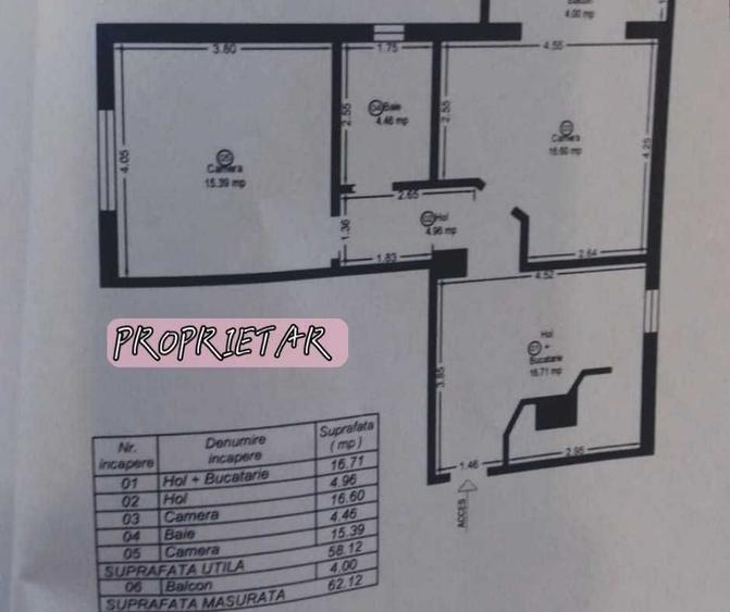 Apartament cu 2 camere decomandat, mobilat în Exterior Vest