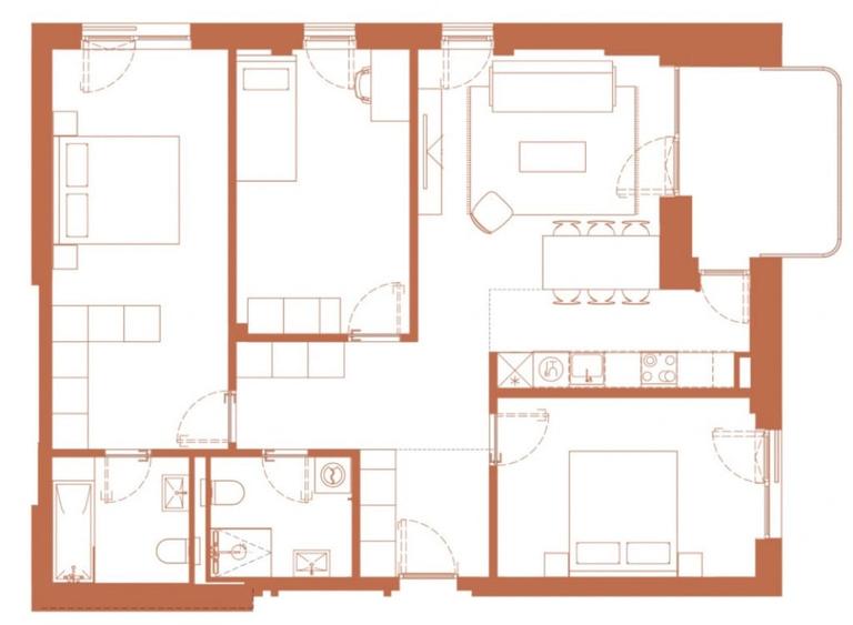 Apartament cu 4 camere decomandat în Dâmbul Rotund