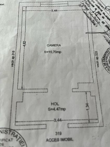 Garsonieră decomandată în Exterior Vest