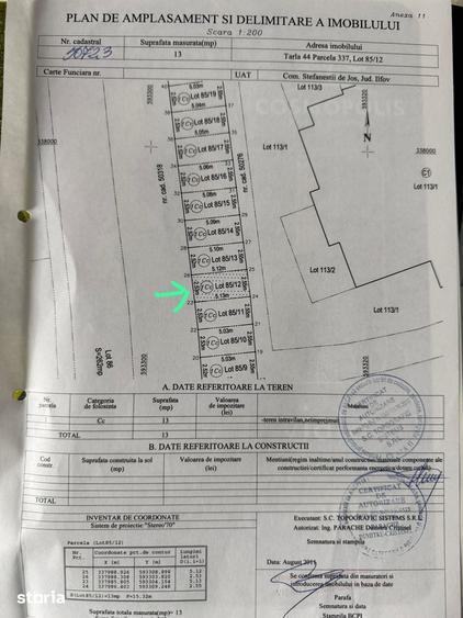 Apartament cu 2 camere în Ștefăneștii de Jos