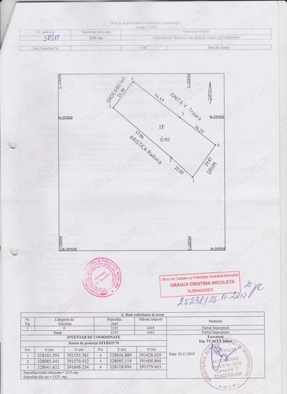 Teren de 2155 mp, în Central