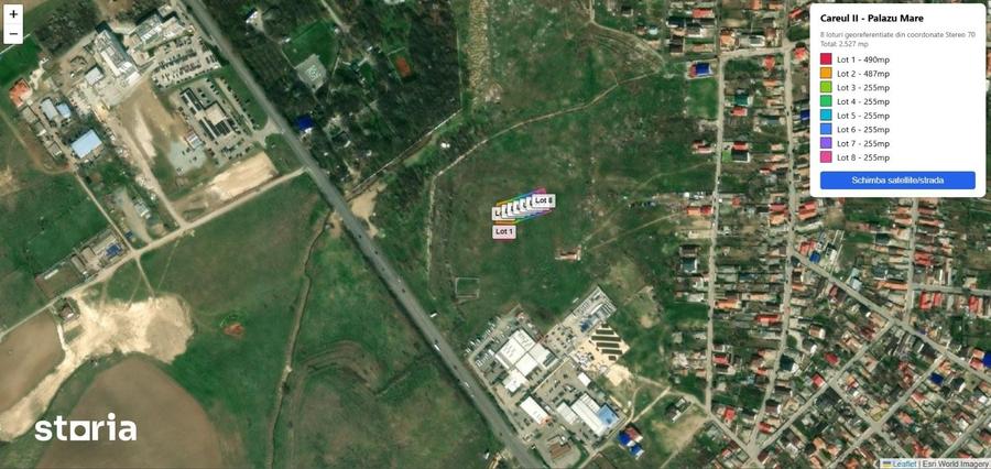 Teren de 2508 mp, în Palazu Mare