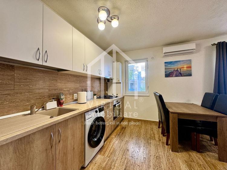 Apartament cu 2 camere semidecomandat, mobilat în Central