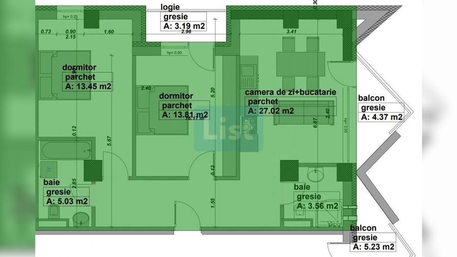 Apartament cu 3 camere decomandat în Vasile Alecsandri