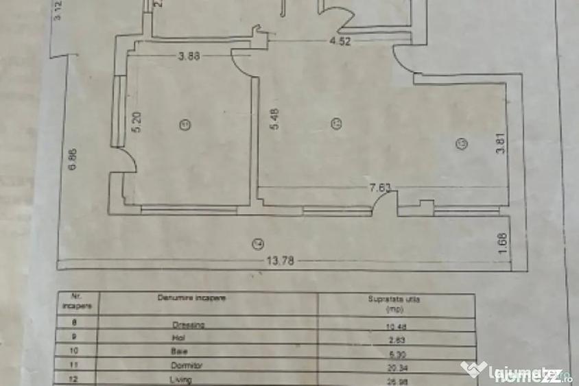 Apartament cu 3 camere semidecomandat în Energia