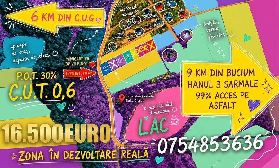 Teren Construcții intravilan de 675 mp, în Bucium