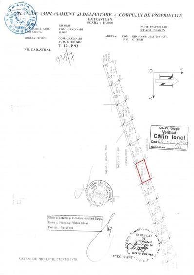 Teren Construcții extravilan de 831 mp, în Tântava
