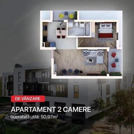 Green Residence (Unirii) - Ap. 2 camere la CHEIE + loc de parcare inlus in pret - 1