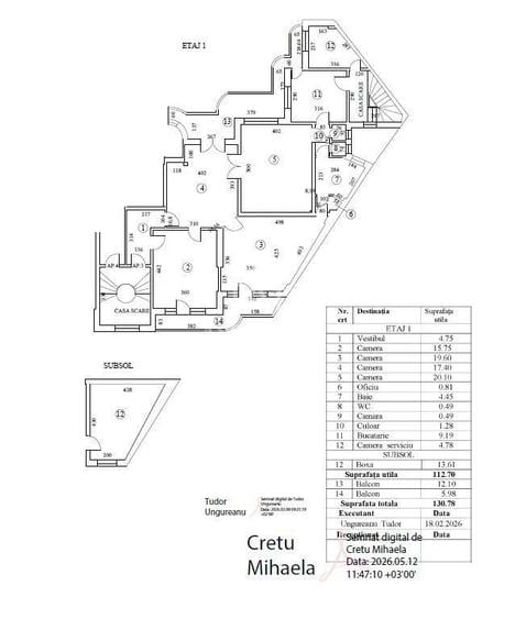 Apartament cu 4 camere în Arcul de Triumf