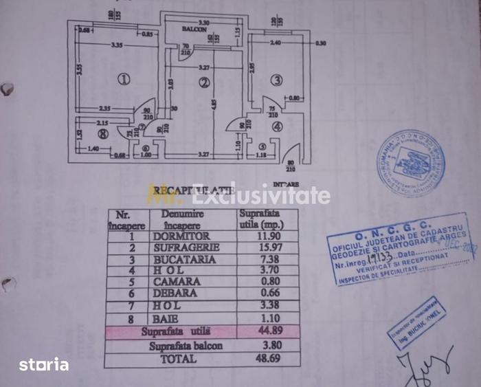 Apartament cu 2 camere semidecomandat în Craiovei