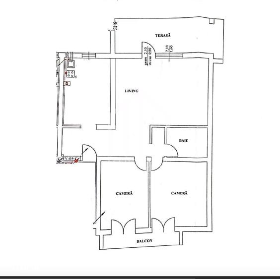 Apartament cu 3 camere, 74mp utili + terasa, etaj 1/2, loc de parcare - 15