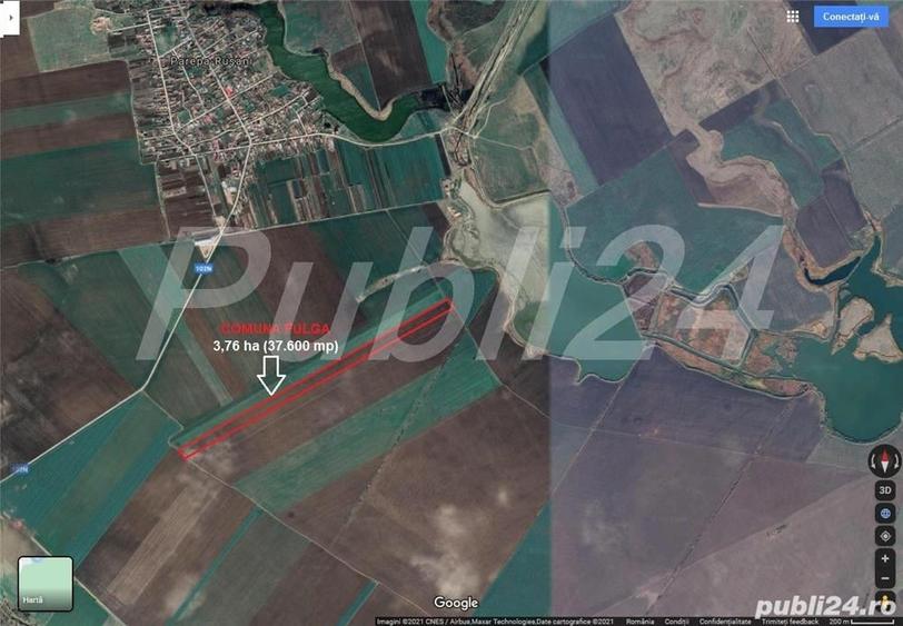 Teren de 37600 mp, în Fulga