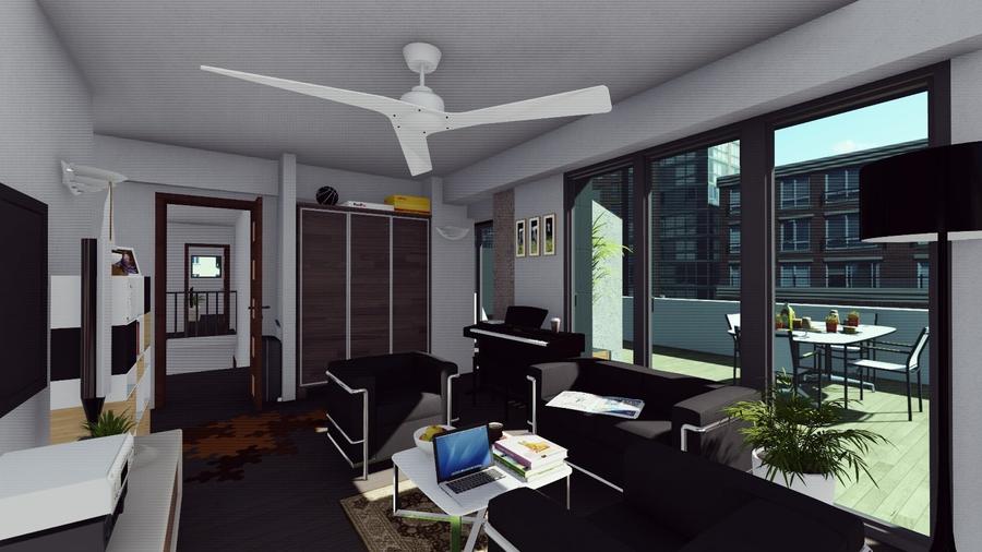 Penthouse cu 3 camere decomandat în Micro 14