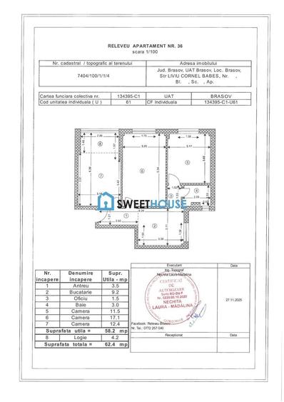 Apartament cu 3 camere în Astra