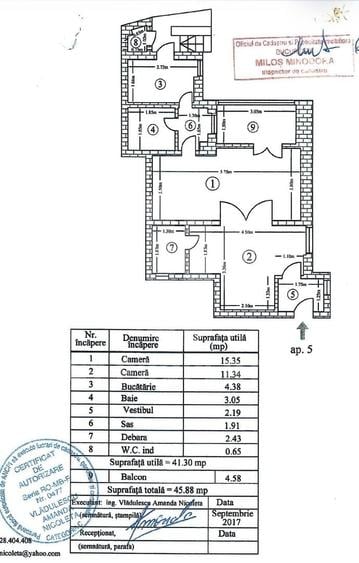 Apartament cu 2 camere semidecomandat în Armeneasca