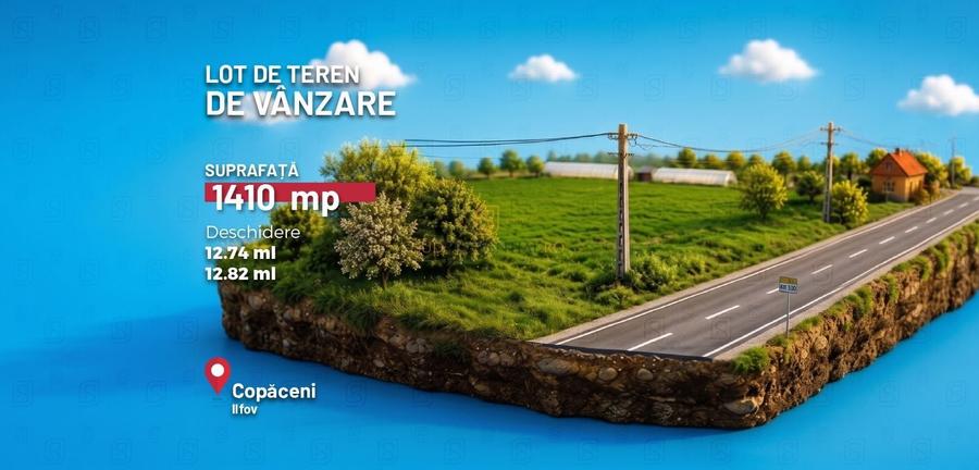 Teren Construcții intravilan de 705 mp, în Copăceni