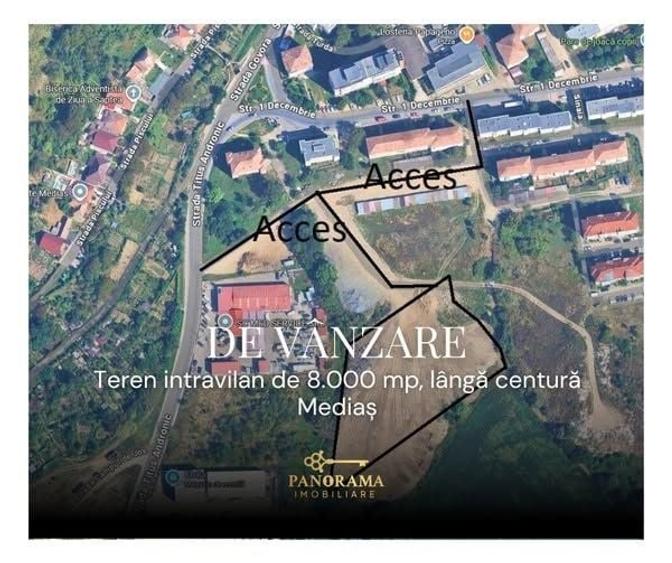 Teren Construcții intravilan de 8000 mp, în Nord-Vest