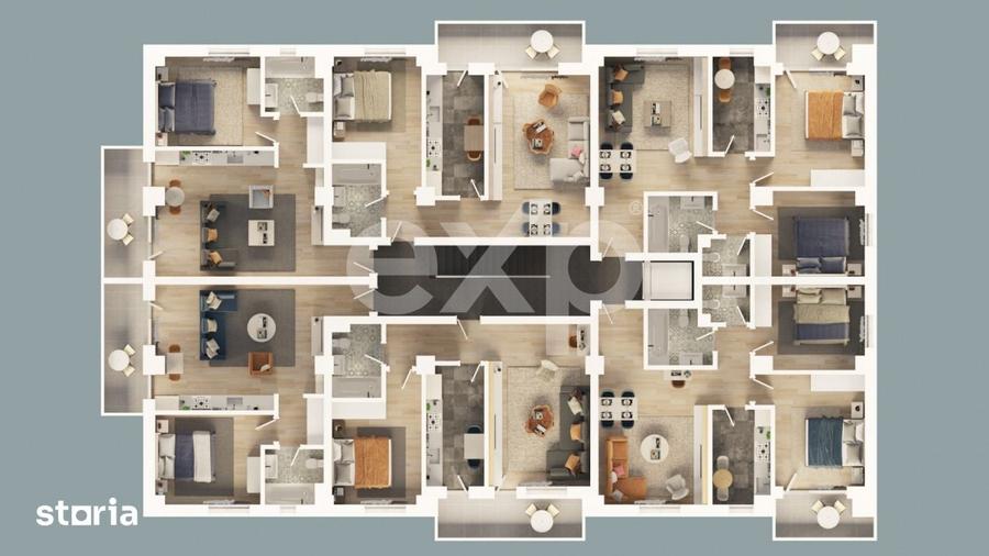 Apartament cu 3 camere în Central