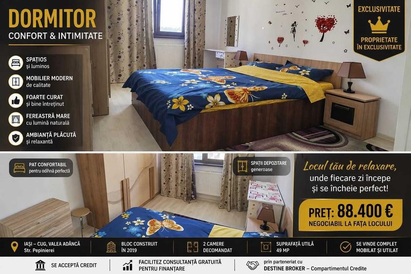Apartament cu 2 camere decomandat în Cug