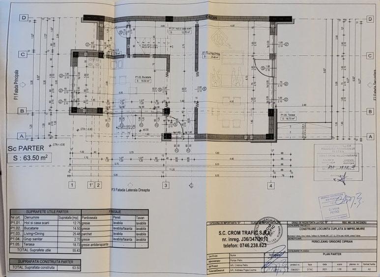 Duplex cu 4 camere cu Garaj în Central