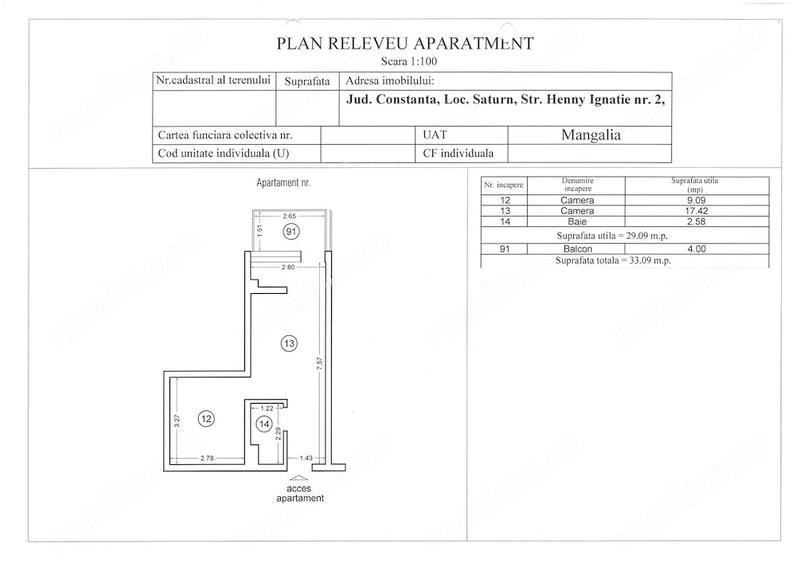 Apartament cu 2 camere semidecomandat în Sud