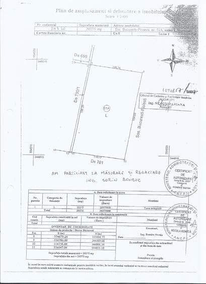 Teren Construcții intravilan de 10000 mp, în Băneasa