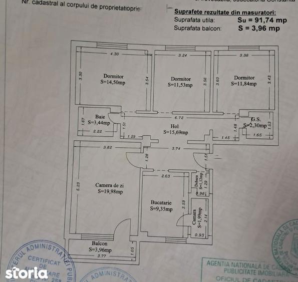 Apartament cu 4 camere decomandat în Central