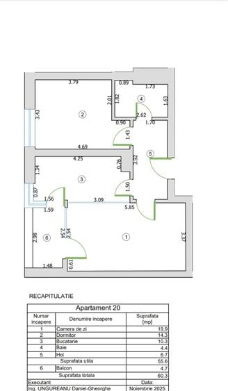 Apartament cu 2 camere semidecomandat în Bucureștii Noi