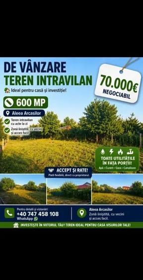 Teren de 600 mp, în Central