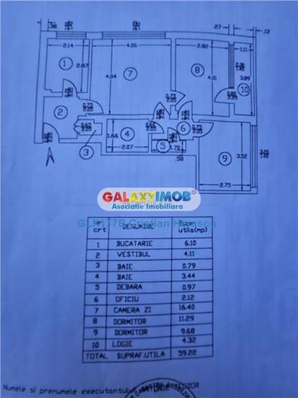 Apartament cu 3 camere semidecomandat, mobilat în Central