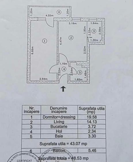 Apartament cu 2 camere semidecomandat în Drumul Taberei