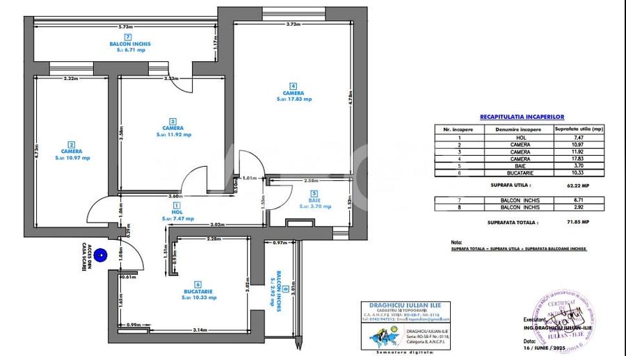 Apartament cu 3 camere decomandat, mobilat în Cisnădie